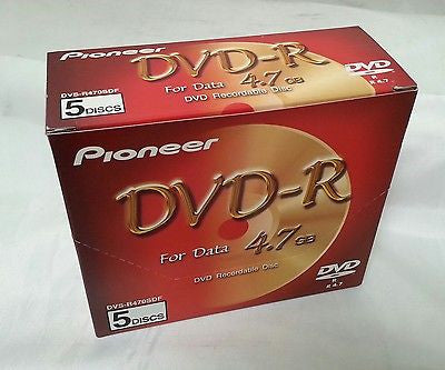 *New* 5 Pack PIONEER DVS-R470SDF DVD-R Discs 4.7GB Box of 5 - Micro Technologies (yourdrives.com)