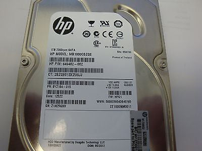 HP 649402-002 1TB 6.0GB SATA Hard Drive MB1000CBZQE - Micro Technologies (yourdrives.com)
