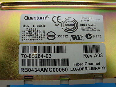 Quantum TR-S34XF SDLT600 600GB Int FC LDR Tape Drive 70-85264-03 TRS34XF - Micro Technologies (yourdrives.com)