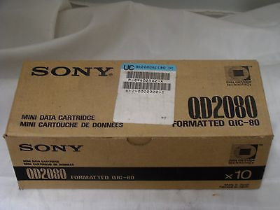 Sony Mini Data Cartridge QD2080 formatted QIC-80 pack of 10 in original box - Micro Technologies (yourdrives.com)