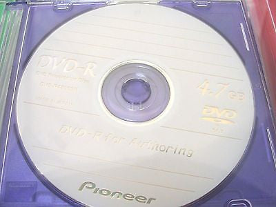 PIONEER DVS-R4700SP DVD-R Discs for Authoring 4.7GB - New 5 Pack - Micro Technologies (yourdrives.com)