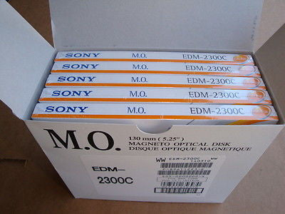 Sony EDM-2300C 5 Pack Box 2.3GB RW Optical Disk 512 B/S NEW Factory Sealed - Micro Technologies (yourdrives.com)