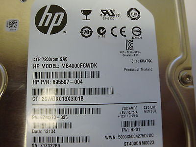 HP 695507-004 4TB MDL SAS 6G MB4000FCWDK Hard Drive ST4000NM0023 - Micro Technologies (yourdrives.com)