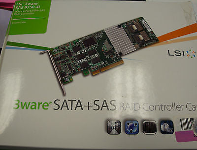 3WARE LSI00215 SAS 9750-4I,4-PORT INT. 6GB/S SATA+SAS, PCIE 2.0 with cable - Micro Technologies (yourdrives.com)