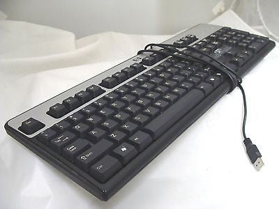 HP Hewlett-Packard KU-0316 Black/Silver Keyboard with USB Interface - Micro Technologies (yourdrives.com)