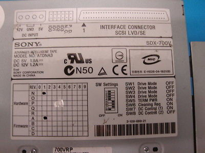 SONY SDX-700V Ait3 100Gb/260Gb Tape Drive ATDNA3 - Micro Technologies (yourdrives.com)