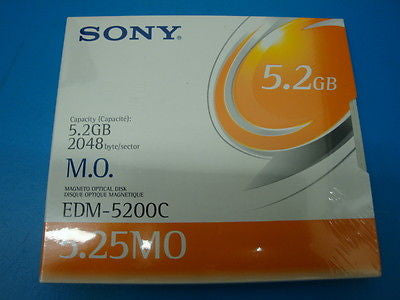 SONY EDM-5200C NEW SEALED  MO Media 5.2GB RW Optical Disk EDM-5200B 5 Pack - Micro Technologies (yourdrives.com)