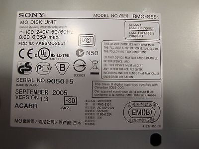 Sony RMO-S551SD External SCSI MO Drive 5.2GB - Micro Technologies (yourdrives.com)