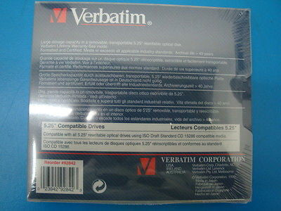 Verbatim 92842 MO Media 4.8GB RW Qty 5 *NEW*   1024 b/s  EDM-4800C EDM-4800C - Micro Technologies (yourdrives.com)