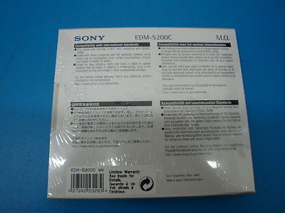 SONY EDM-5200C NEW SEALED  MO Media 5.2GB RW Optical Disk EDM-5200B 5 Pack - Micro Technologies (yourdrives.com)