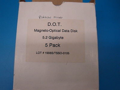 DOT Pinnacle Micro MO Media 5.2GB RW *NEW* Optical Disk 5 Pack Box - EDM-5200C - Micro Technologies (yourdrives.com)