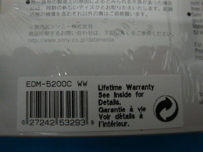 SONY EDM-5200C NEW SEALED  MO Media 5.2GB RW Optical Disk EDM-5200B 5 Pack - Micro Technologies (yourdrives.com)