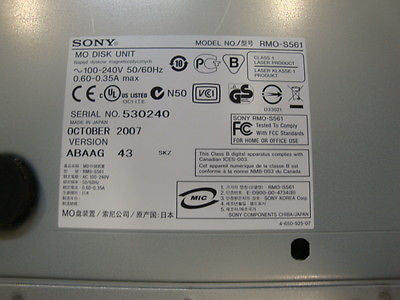 Sony RMO-S561 9.1GB Magneto Optical SCSI Drive External - Micro Technologies (yourdrives.com)