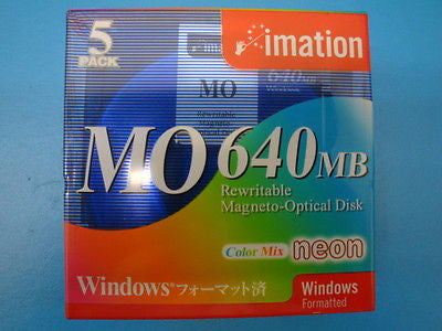 Imation 640mb  NEON Media Win Box of 5 -Clamshell *NEW* 3.5" - Micro Technologies (yourdrives.com)