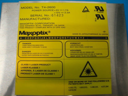 Maxoptix T4-2600  MO Drive 2.6GB SCSI - Micro Technologies (yourdrives.com)