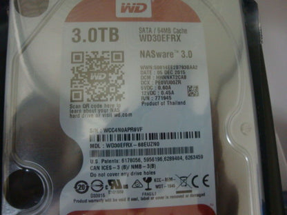 NEW - 3 Year Warranty NEW Western Digital Red 3TB, 7200 RPM,3.5" WD30EFRX NAS - Micro Technologies (yourdrives.com)