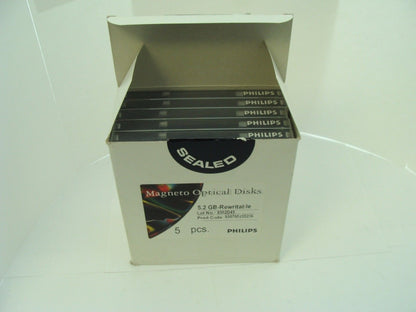 NEW 5-Pack Philips 83PDO MO 5.2GB Optical Disk RW 5.25" (Same as EDM-5200C) - Micro Technologies (yourdrives.com)