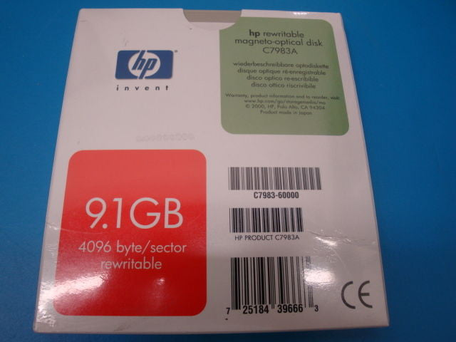 Box of 8 - HP  C7983A 9.1GB Re-writable MO Disk EDM-9100B EDM-9100C - Micro Technologies (yourdrives.com)