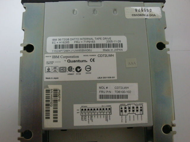 IBM 71P9163 Internal DAT72  DDS5 Tape Drive 5.25" Bezel - Micro Technologies (yourdrives.com)
