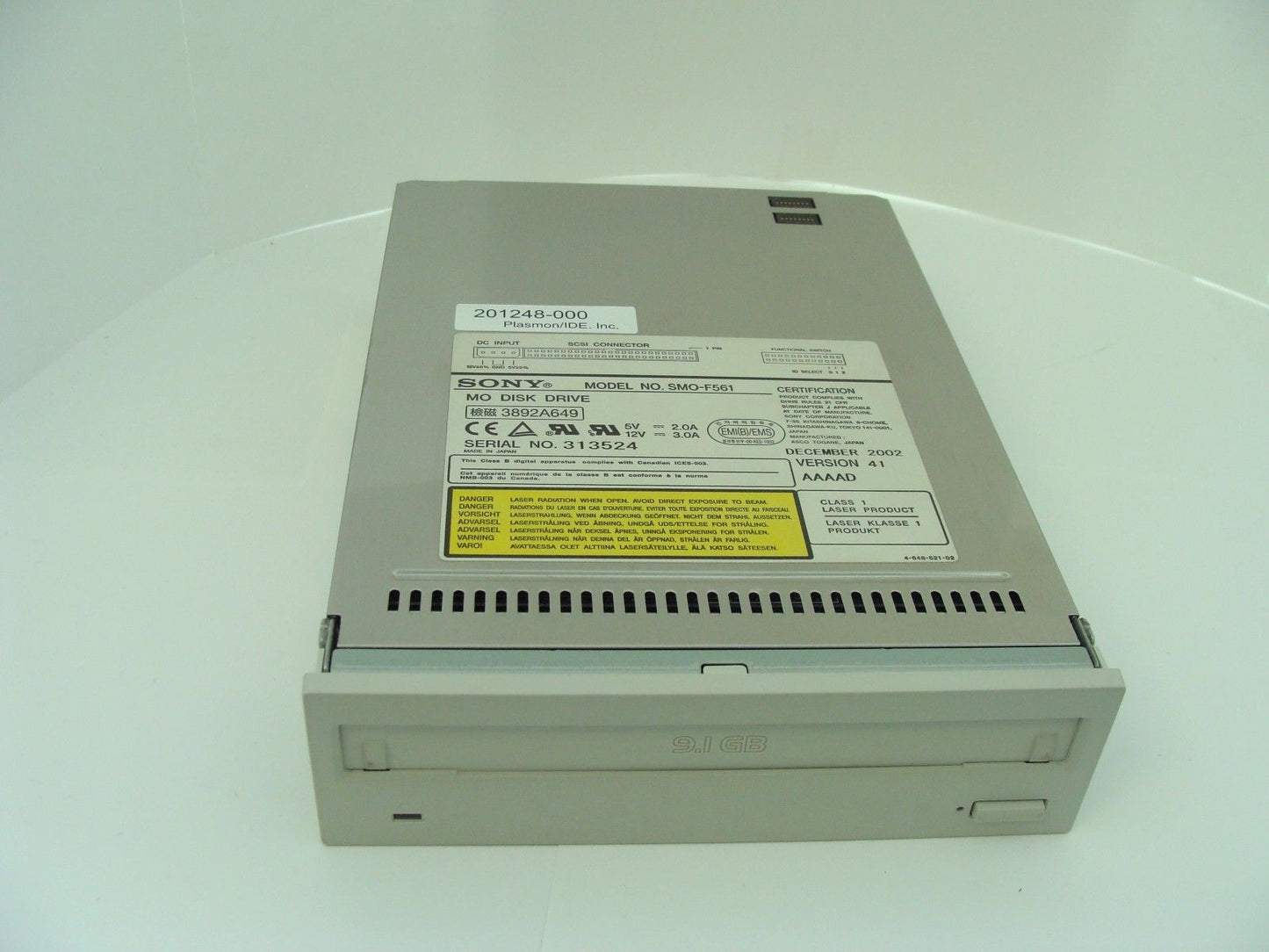 *Unused* Plasmon 201248-000 9.1GB Magneto Optical Drive - 1 yr warranty - Micro Technologies (yourdrives.com)