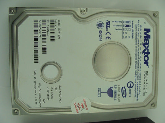 Maxtor 7Y250P0 Maxline Plus II 250GB ATA/133 HDD 8mb Cache 7200RPM - Micro Technologies (yourdrives.com)