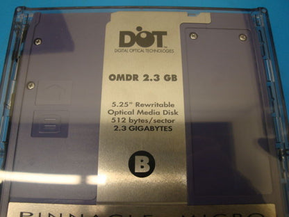 Pinnacle Micro 2.3GB RW Optical Disk in Plastic Case 512 B/S EDM-2300B EDM-2300C - Micro Technologies (yourdrives.com)