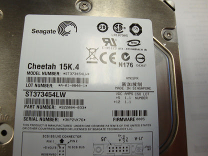 Seagate ST373454LW 15K RPM 73GB FW: 0005 Hard Drive  U320 - Micro Technologies (yourdrives.com)