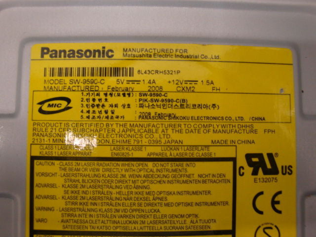 Panasonic SW-9590-C  Multi Drive DVD±RW (±R DL) / DVD-RAM DVD Burner - Micro Technologies (yourdrives.com)