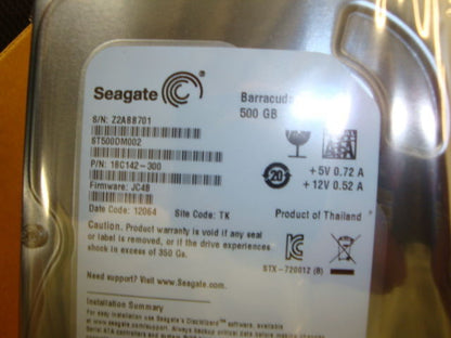 Seagate 500GB 3.5" ST500DM002 SATA 6.0GB/s HDD Factory Sealed SATA 600 - Micro Technologies (yourdrives.com)