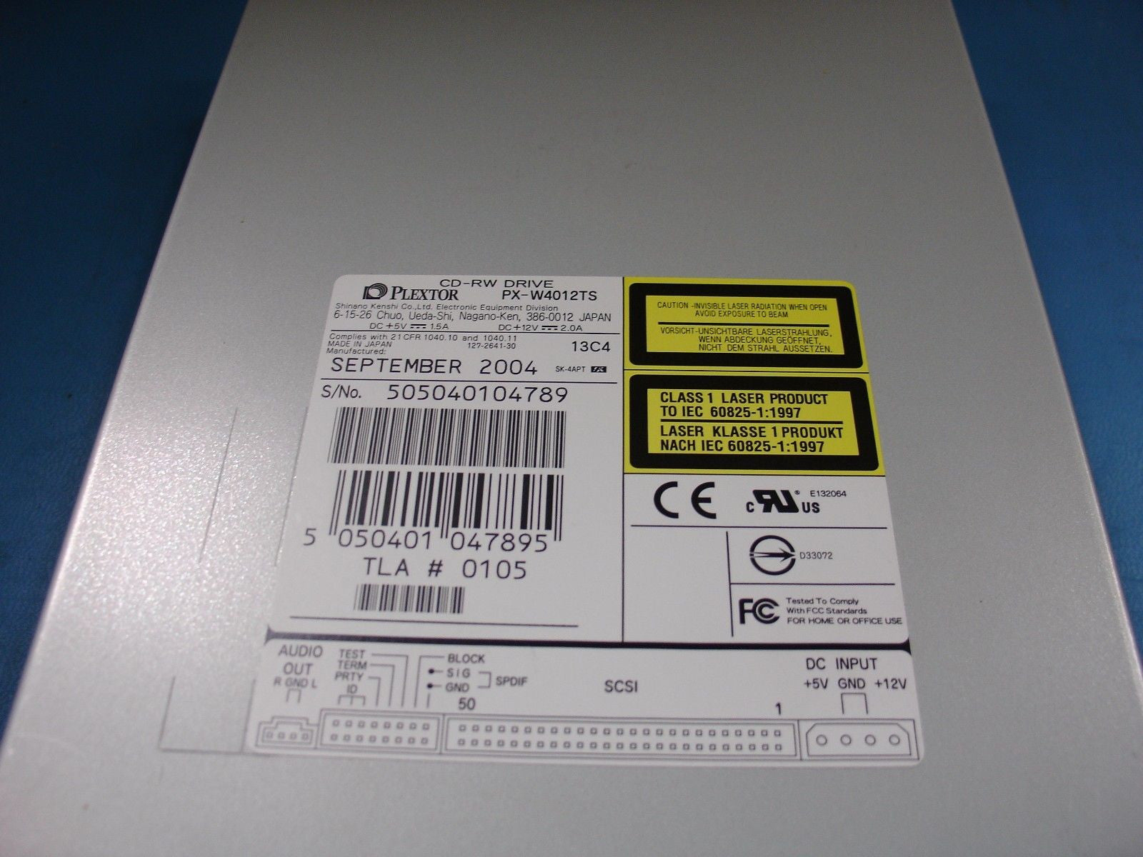 Plextor PX-W4012TS 40/12/40S CD-RW Drive 5.25'' HH SCSI TLA0105 - Micro Technologies (yourdrives.com)