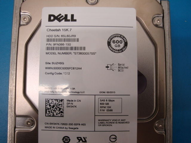 NEW DELL 9FN066-150  600GB 15K 3.5" 6Gb/s 16MB  Zero Power on  Hours FW: ES66 - Micro Technologies (yourdrives.com)