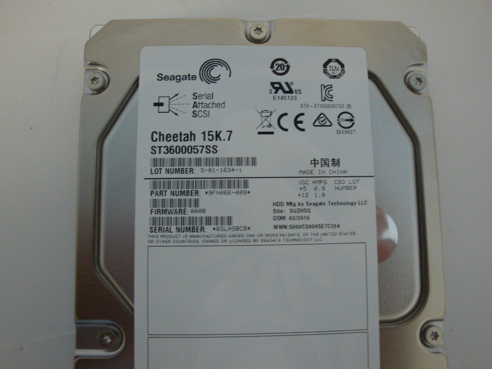 NEW 4 Year- Seagate ST3600057SS Cheetah 15K.7 600 GB,Internal,15000 RPM,3.5" 9FN066-009 - Micro Technologies (yourdrives.com)