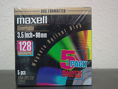 5-Pack Maxell 128mb MO Media MA-M128 Factory Sealed 90mm - Micro Technologies (yourdrives.com)