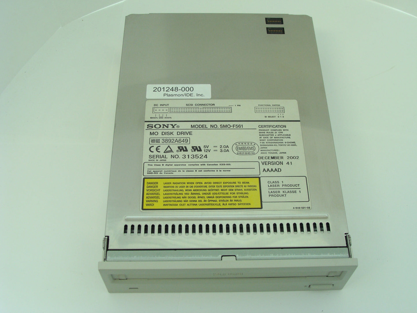 Unused Plasmon 201248-000 Internal 9.1GB Magneto Optical Drive - Micro Technologies (yourdrives.com)