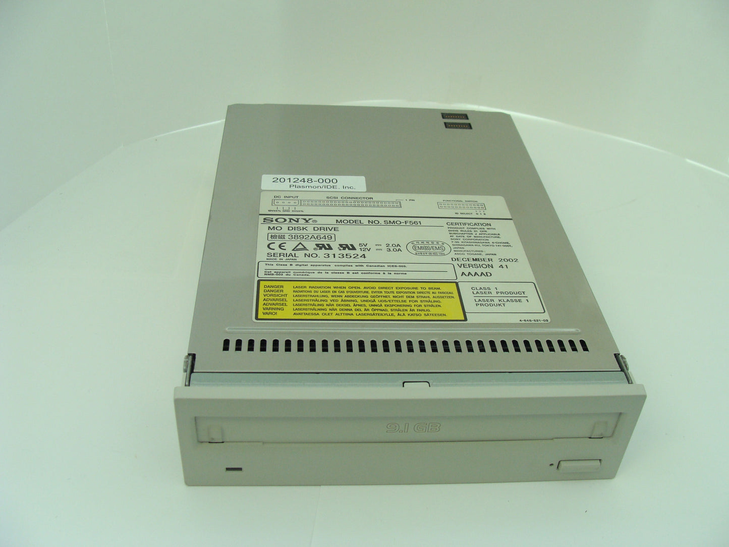 Unused Plasmon 201248-000 Internal 9.1GB Magneto Optical Drive - Micro Technologies (yourdrives.com)