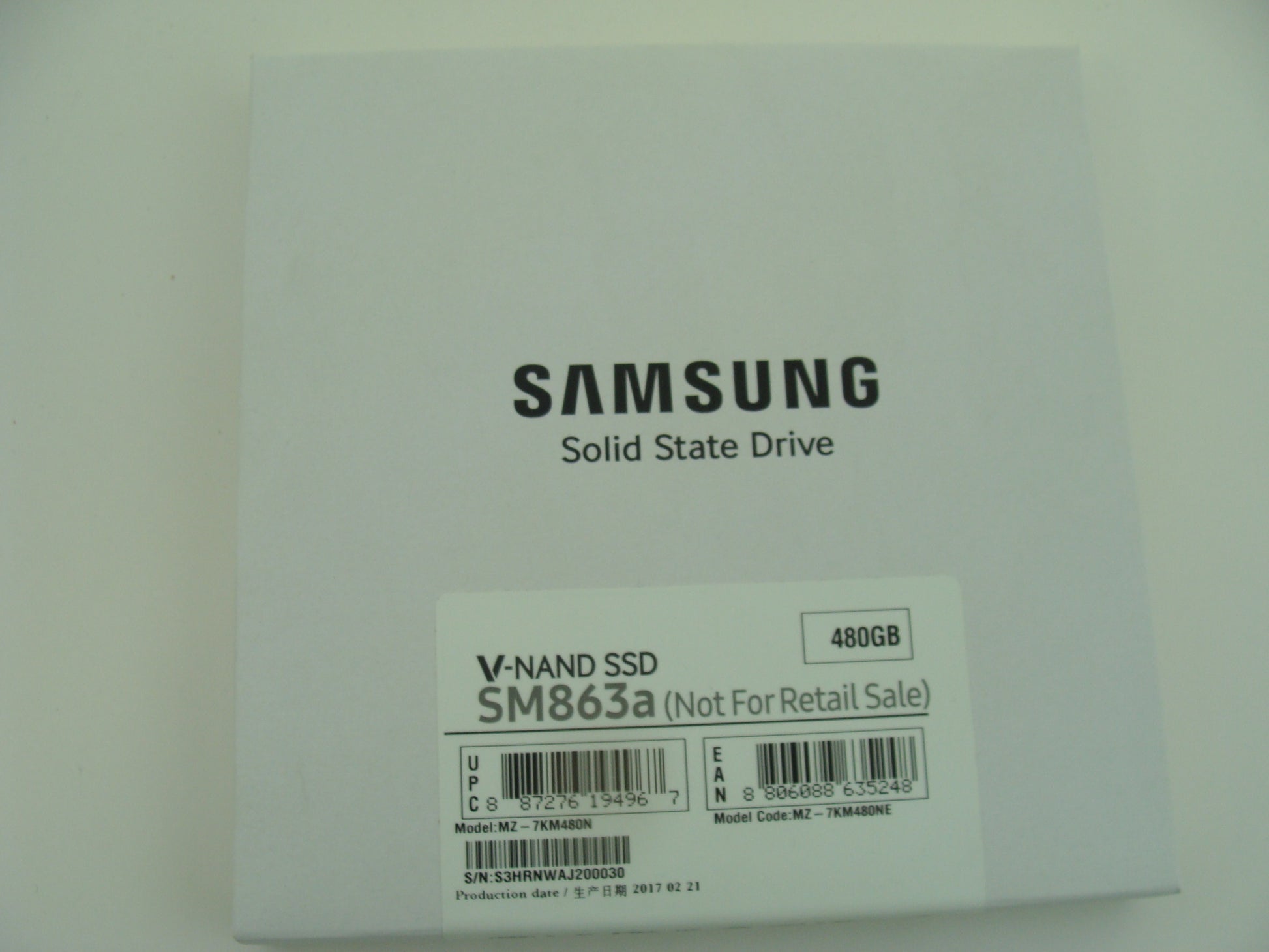 NEW SAMSUNG SM863a 480GB 2.5" SATA Internal SSD MZ-7KM480NE ENTERPRISE 5 YEAR - Micro Technologies (yourdrives.com)