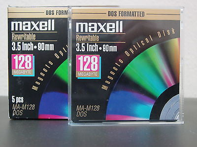 5-Pack Maxell 128mb MO Media MA-M128 Factory Sealed 90mm - Micro Technologies (yourdrives.com)